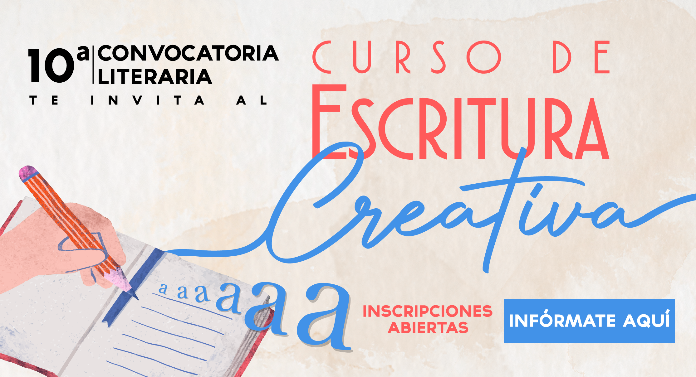 ¡Inscríbete al Curso de Escritura Creativa!