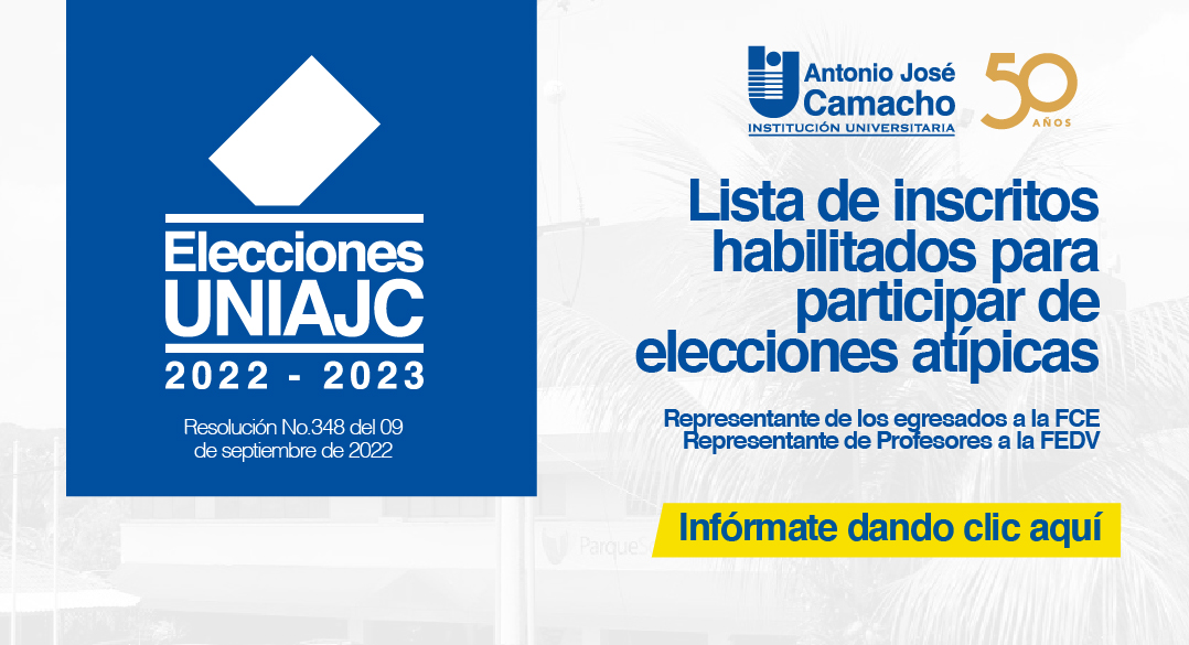 Lista de inscritos habilitados para participar de Elecciones Atípicas