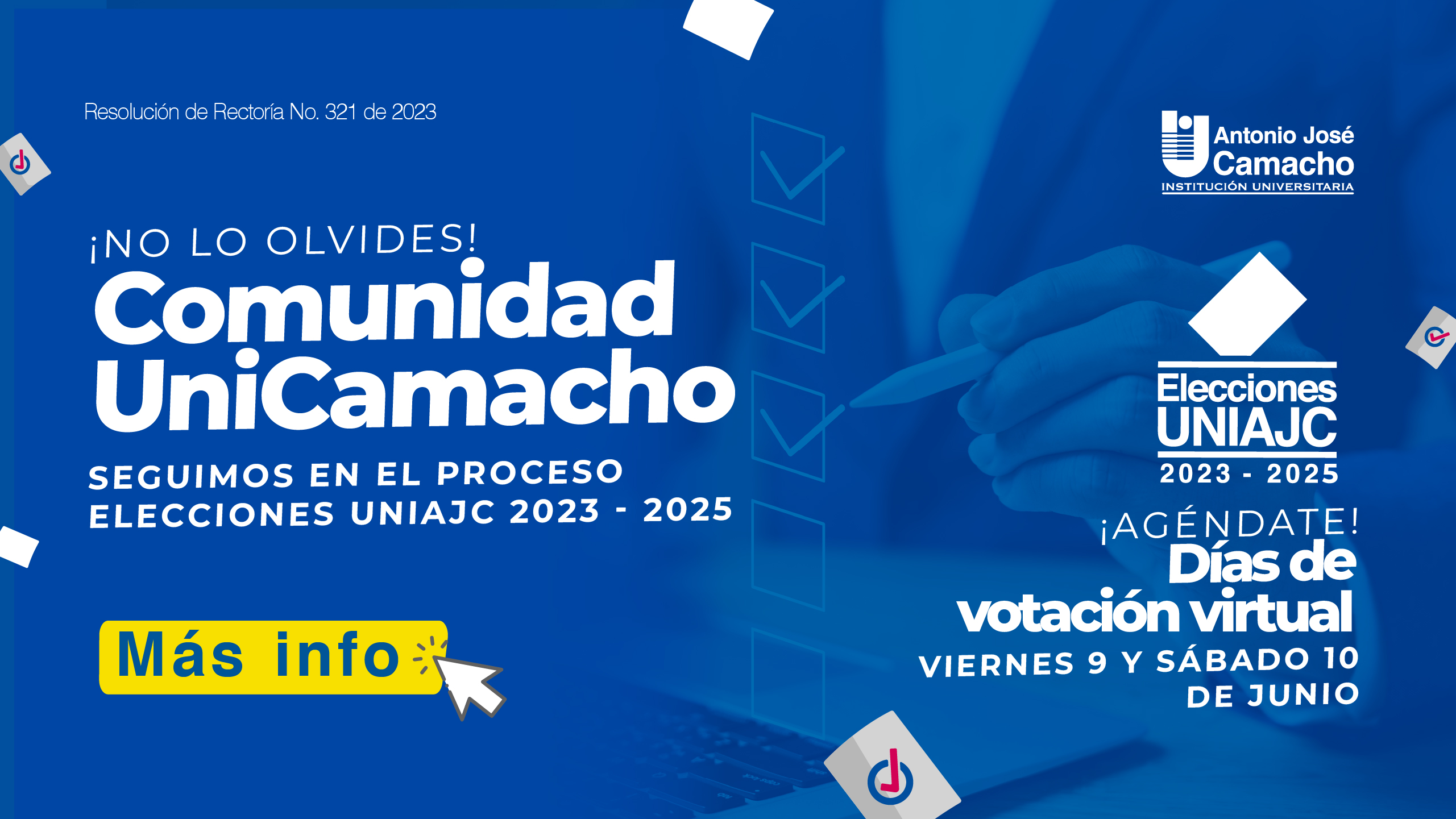 Agéndate para las Elecciones Uniajc 2023 – 2025